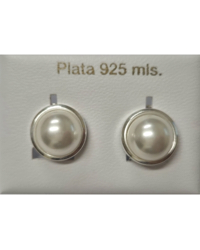 PENDIENTES PERLA 12MM P.OMEGA                                                                       