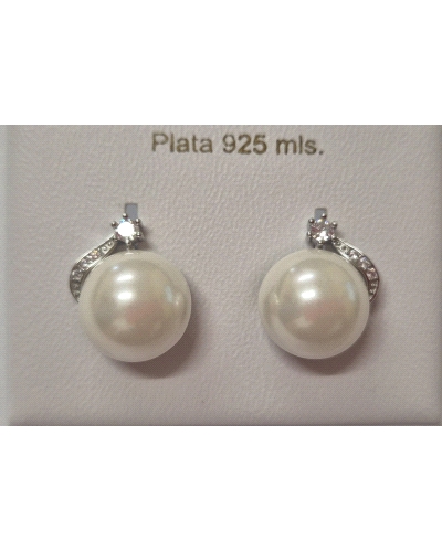 PENDIENTES JAPONESA PERLA 14MM                                                                      