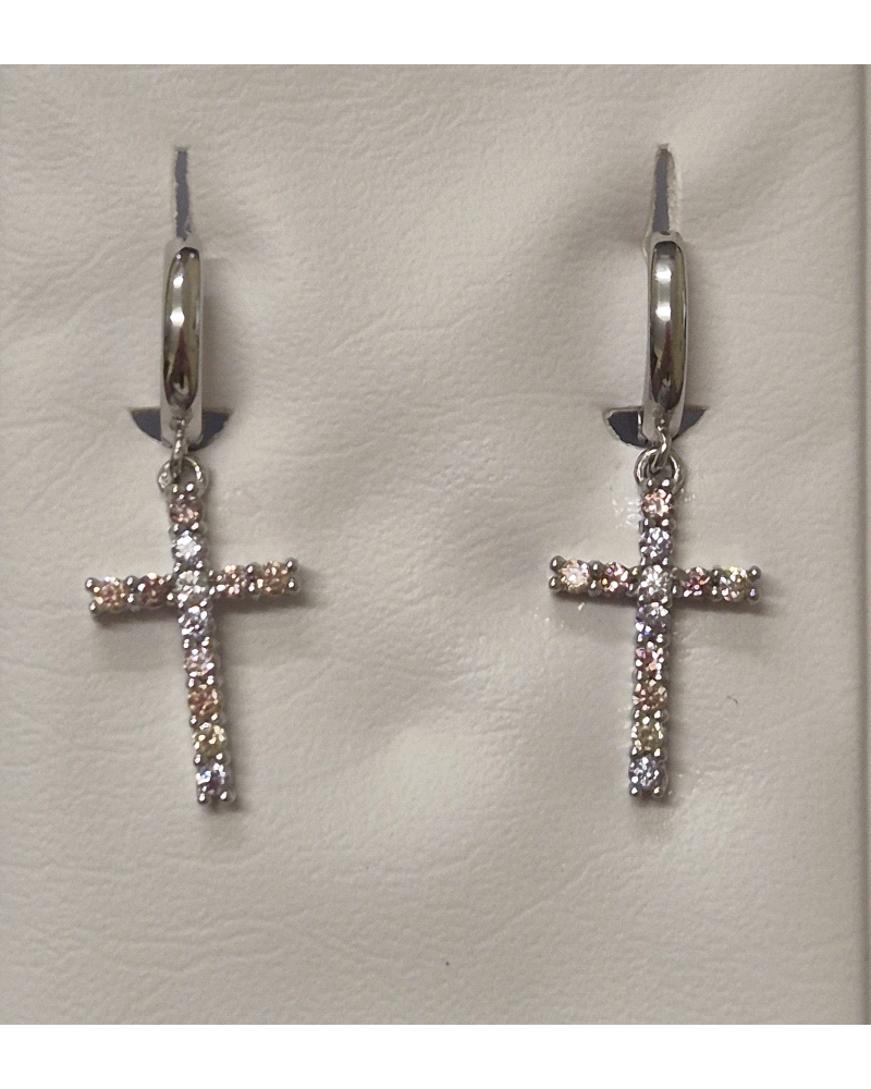 PENDIENTES AROS CRUZ CIRCONITAS                                                                     