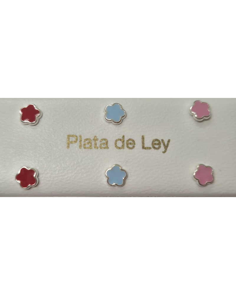 PENDIENTES ROSCA MARGARITA ESMALTE                                                                  