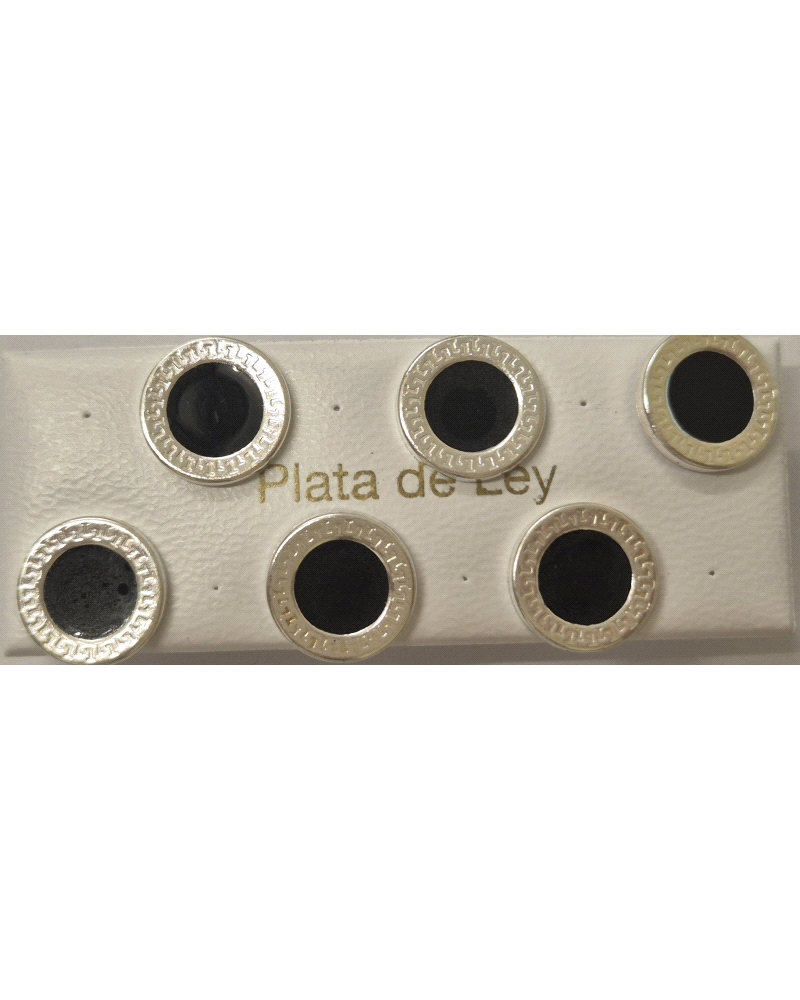 PENDIENTES ONIX Y GRECA 12MM                                                                        