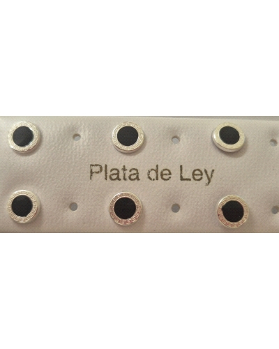 PENDIENTES ONIX Y GRECA 7MM                                                                         