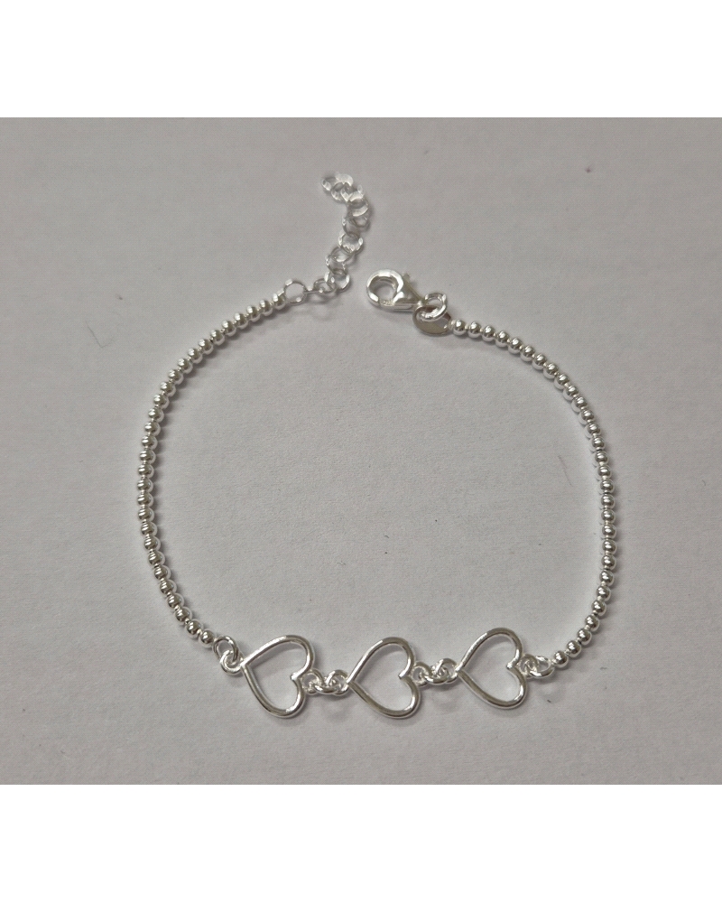 PULSERA BOLITAS Y CORAZONES                                                                         